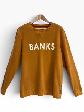 Banks Journal BANKS Logo Crewneck Sweatshirt Rust Pullover Surf Skate Large